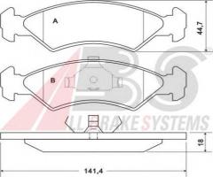 A.b.s. 36707 klocki hamulcowe ford fiesta 89-95, ford fiesta iii (gfj)