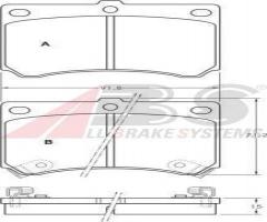 A.b.s. 36727 klocki hamulcowe mazda 323 89-94 1,8 16v, mazda 323 c iv (bg)