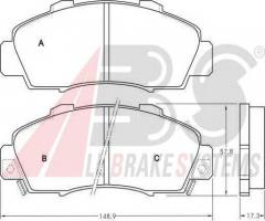 A.b.s. 36737 klocki hamulcowe honda accord 90-98, honda legend ii (ka7), rover 600 (rh)