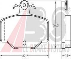 A.b.s. 36741 klocki hamulcowe nissan primera 90-02 tył, nissan primera (p10)