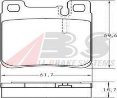 A.b.s. 36787 klocki hamulcowe mercedes, w140 s-klasa 91-98 tył, chrysler crossfire