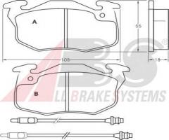 A.b.s. 36766 klocki hamulcowe citroen zx 91-97 z czujnikiem, citroËn ax (za-_), peugeot 405 ii (4b)