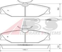 A.b.s. 36769 klocki hamulcowe renault laguna 93-01 z czujnikiem, renault safrane i (b54_)