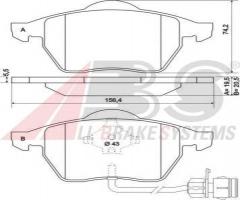 A.b.s. 36773 klocki hamulcowe audi 100,a6 z czujnikiem, audi 200 (43), vw passat (3b2)