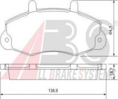 A.b.s. 36775 klocki hamulcowe ford transit 14 91-00, ford transit autobus (t_ _)