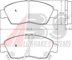 A.b.s. 36784 klocki hamulcowe honda civic 91-01, chrysler voyager ii (es)