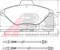 A.b.s. 36837 klocki hamulcowe citroen xantia 93-01 z czujnikiem, citroËn xantia (x1)