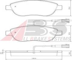 A.b.s. 37282 klocki hamulcowe fiat stilo z czujnikiem, fiat 500 c (312), lancia musa (350)