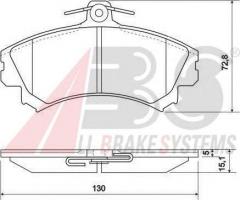 A.b.s. 36919 klocki hamulcowe mitsubishi carisma 95-00, mitsubishi carisma (da_)