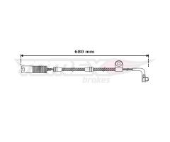 Tomex 3046 czujnik klocków hamulcowych bmw 5 e60 03-10 przód