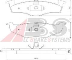 A.b.s. 36969 klocki hamulcowe vw polo 96-01, seat arosa (6h), skoda fabia, vw polo (6n1)