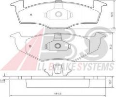 A.b.s. 36970 klocki hamulcowe vw golf iii 92-97, seat ibiza ii (6k1), vw golf iii (1h1)