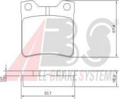 A.b.s. 36975 klocki hamulcowe peugeot 406 95-04 tył, peugeot 406 (8b)