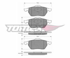 Tomex 1654 klocki hamulcowe audi a4 vw passat 96 -, vw passat (3b2)