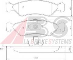 A.b.s. 36996 klocki hamulcowe ford ka 96-00, ford fiesta iii (gfj), mazda 121 iii (jasm, jbsm)