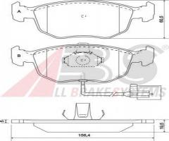 A.b.s. 37004 klocki hamulcowe ford mondeo z czujnikiem, ford scorpio i (gae, gge)