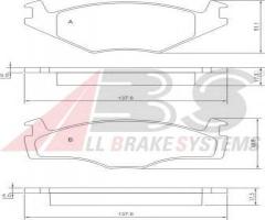 A.b.s. 36853 klocki hamulcowe vw polo 85-95, seat cordoba (6k1, 6k2), vw polo (86c, 80)