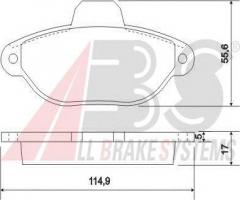 A.b.s. 36854 klocki hamulcowe fiat cinquecento panda punto przód, fiat cinquecento (170)