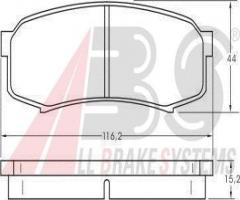 A.b.s. 36875 klocki hamulcowe toyota landcruiser 90-tył, mitsubishi pajero iv (v8_w, v9_w)