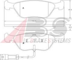 A.b.s. 36880 klocki hamulcowe ford mondeo 96-00, ford sierra hatchback (gbc, gbg)