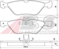 A.b.s. 36943 klocki hamulcowe mercedes, w210 e-klasa 96-02, chrysler crossfire