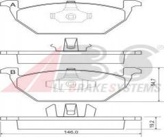 A.b.s. 37008 klocki hamulcowe audi/skoda/ vw golf 97 -, audi a3 (8l1), seat ibiza v (6j5, 6p5)