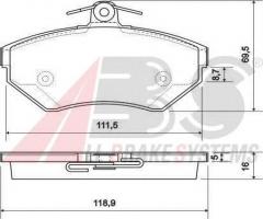 A.b.s. 37011 klocki hamulcowe vw golf iii, vento, seat inca (6k9), vw golf iii (1h1)