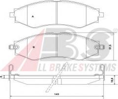 A.b.s. 37053 klocki hamulcowe daewoo leganza 97 -, chevrolet nubira sedan, daewoo nubira (klaj)