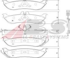 A.b.s. 37322 klocki hamulcowe mercedes, w163 ml230-ml430 98-00 ty, mercedes-benz klasa m (w163)