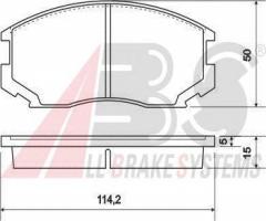 A.b.s. 36865 klocki hamulcowe mitsubishi colt, lancer, galant, daihatsu terios (j1)