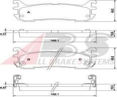 A.b.s. 36927 klocki hamulcowe mazda 323 94-98 tył, mazda mx-5 i (na)