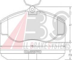 A.b.s. 36941 klocki hamulcowe land rover discovery ii 99-04, land rover range rover ii (lp)