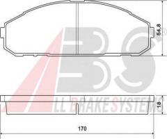 A.b.s. 36953 klocki hamulcowe nissan patrol gr 4,2 91-97, nissan patrol gr i (y60, gr)