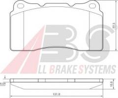 A.b.s. 37479 klocki hamulcowe volvo s60 r 2,5t awd 03 -, volvo v70 ii (sw)