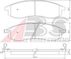 A.b.s. 37481 klocki hamulcowe mitsubishi l200 01 -, mitsubishi l 200 (k7_t, k6_t)