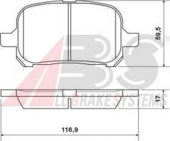 A.b.s. 37033 klocki hamulcowe toyota camry 96-01, lexus es (f1, f2), toyota camry (_cv2_, _xv2_)