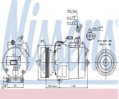 Nissens 89027 kompresor klimatyzacji audi, audi a4 (8d2, b5), skoda superb (3u4), vw passat (3b2)