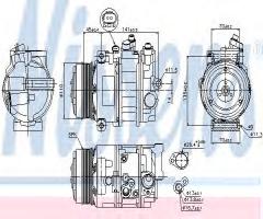 Nissens 89039 kompresor klimatyzacji mercedes,, mercedes-benz klasa c coupe (c204)