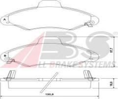 A.b.s. 37127 klocki hamulcowe ford escort, orion 90-00 z czujnikiem, ford escort v kombi (gal, avl)