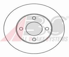 A.b.s. 15764 tarcza hamulcowa audi 90 84-87, audi 80 (81, 85, b2)