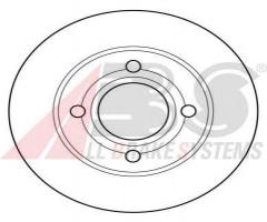 A.b.s. 15765 tarcza hamulcowa audi 80quattro 82-96 tył, audi 80 (81, 85, b2)