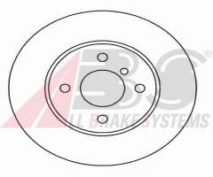 A.b.s. 15766 tarcza hamulcowa bmw 3 e30 82-93, bmw 3 (e30)