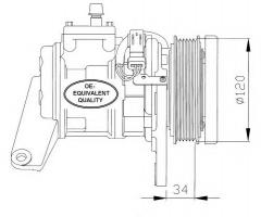 Nrf 32092 kompresor klimatyzacji, chrysler voyager iii (gs)