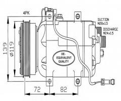 Nrf 32030 kompresor klimatyzacji, audi a4 (8d2, b5), vw passat (3b2)