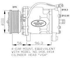 Nrf 32065 kompresor klimatyzacji, seat arosa (6h), vw polo (6n1)