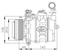 Nrf 32116 kompresor klimatyzacji, opel zafira a (f75_)