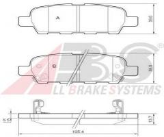 A.b.s. 37321 klocki hamulcowe nissan x-trail 01-tył, infiniti g sedan, nissan x-trail (t31)