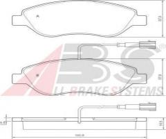 A.b.s. 37281 klocki hamulcowe fiat stilo 1,9jtd-2,4 20v 01 -, alfa romeo mito (955)