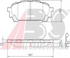 A.b.s. 37611 klocki hamulcowe subaru impreza 02-tył, subaru forester (sg)