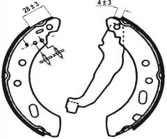 Fomar fo0582 szczęki hamulcowe nissan micra (k11e) 92-00, nissan micra ii (k11)